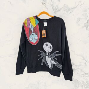 Disney NWT Nightmare Before Christmas Sweatshirt Black Medium